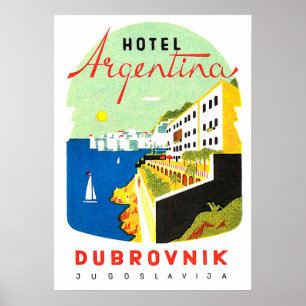 Dubrovnik, Yugoslavia, Adriatic sea, vintage ポスター