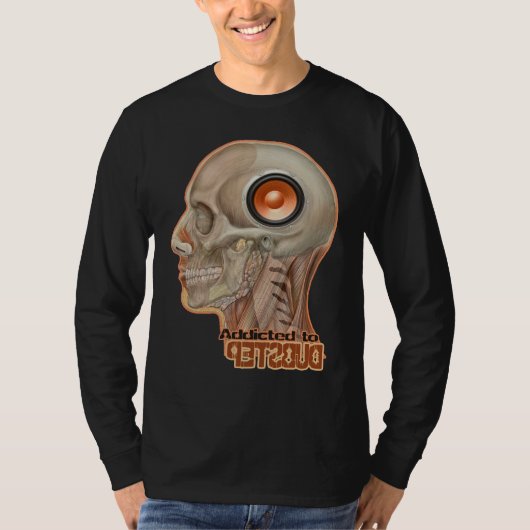 Dubstepのウーファーの頭脳 Tシャツ (正面)