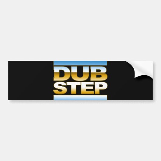 DUBSTEPのクロムロゴ バンパーステッカー (正面)