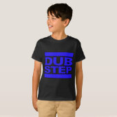 DUBSTEPのロゴの青 Tシャツ (正面フル)
