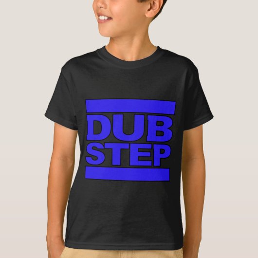 DUBSTEPのロゴの青 Tシャツ (正面)