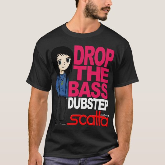 Dubstepの低音のTシャツを落として下さい Tシャツ (正面)