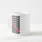 Dubstepの壁の女の子の人のDubstep音楽 コーヒーマグカップ (正面左)