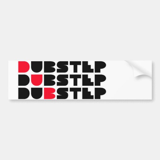 Dubstepの壁の女の子の人のDubstep音楽 バンパーステッカー (正面)