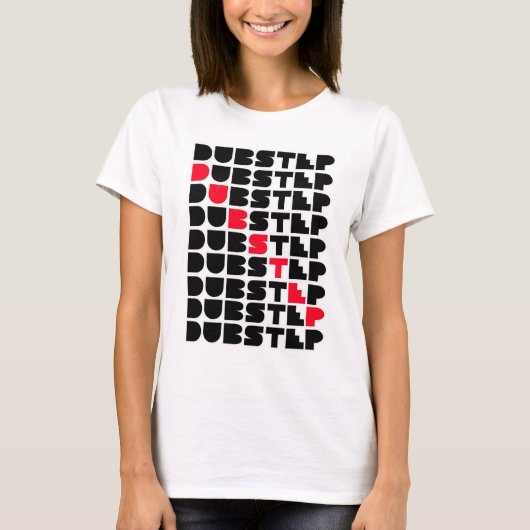Dubstepの壁の女の子の人のDubstep音楽 Tシャツ (正面)