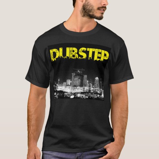 DubstepのTシャツの黒都市 Tシャツ (正面)