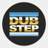 DUBSTEPクロムロゴ ラウンドシール (正面)