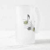DubstepノートMug フロストグラスビールジョッキ (正面右)