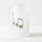DubstepノートMug フロストグラスビールジョッキ (正面左)