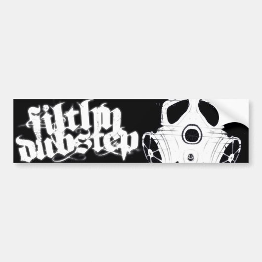 Dubstep不潔なBumberのステッカー1 (黒) バンパーステッカー (正面)