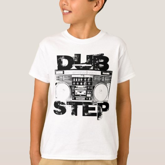 Dubstep黒いBoombox Tシャツ (正面)