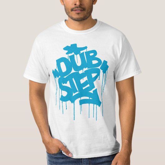 Dubstep FatCapのスカイブルー Tシャツ (正面)