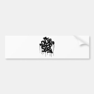 Dubstep FatCapの黒 バンパーステッカー