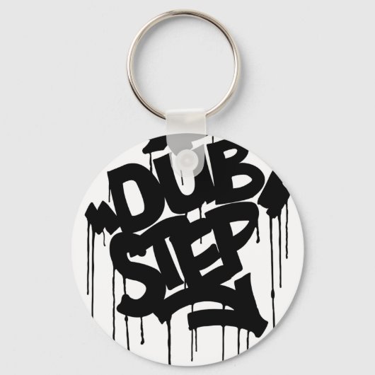 Dubstep FatCapブラック キーホルダー (正面)