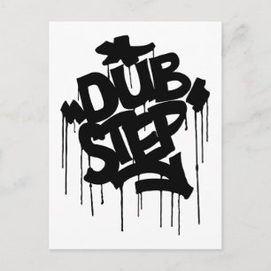 Dubstep FatCapブラック ポストカード