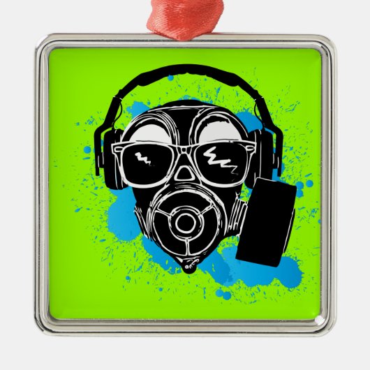 Dubstep Gasmask メタルオーナメント (正面)