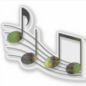 Dubstep Notesコンターステッカー シール (正面)