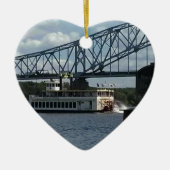 Dubuqueの蒸気船の精神 セラミックオーナメント (正面)