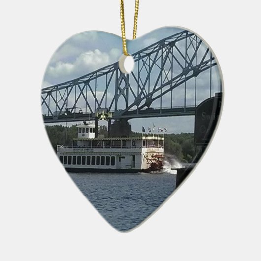 Dubuqueの蒸気船の精神 セラミックオーナメント (左)