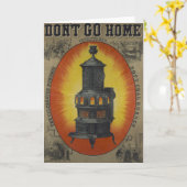 Dubuque軟炭バーナーのヴィンテージ広告。 カード (黄色い花)