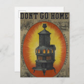 Dubuque軟炭バーナーのヴィンテージ広告。 ポストカード (正面/裏面)