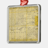 Dubuque郡の地図 メタルオーナメント (左)