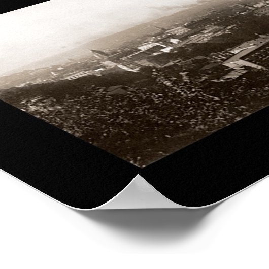 Dubuque Iowa Panview写真1914 ポスター (角)