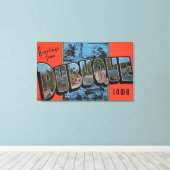 Dubuque, IowaLarge Letter ScenesDubuque, IA キャンバスプリント (インサイチュ (ウッドフロア))