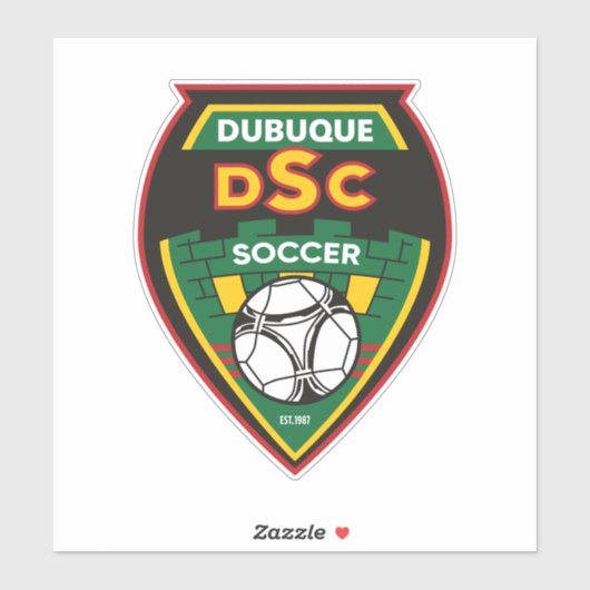 Dubuque Soccer Club Car Decal シール (シート)