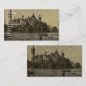 ducal城、東側、シュベリーン、Mecklenburg 名刺 (正面/裏面)