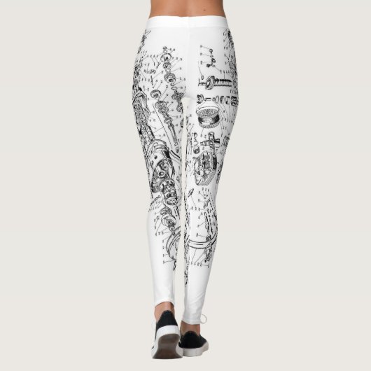 Ducati独身のなシリンダーレギングの女性のライダーのスタイル レギンス (裏面)