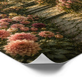 Duchess Dahlia Garden Vintage Botanical ポスター (角)