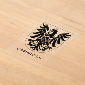 Duchy of Carniola Monochrome Heraldic Art  アクリル招待状 (レイダウン)