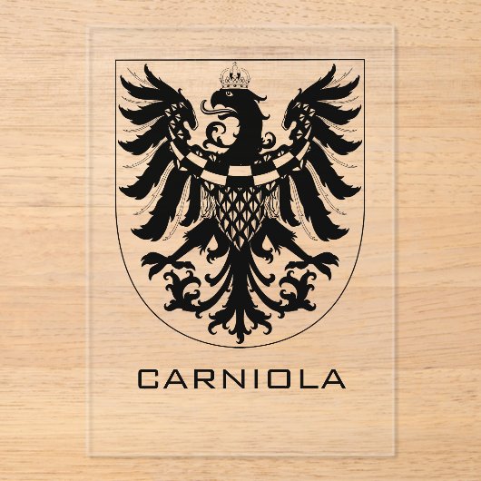 Duchy of Carniola Monochrome Heraldic Art  アクリル招待状 (正面)