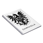 Duchy of Carniola Monochrome Heraldic Art  ノートブック (右側)