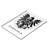 Duchy of Carniola Monochrome Heraldic Art  ノートブック (左側)