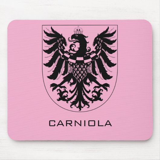 Duchy of Carniola Monochrome Heraldic Art  マウスパッド (正面)
