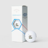 Duck And Cover Golf Ball Cartoon Panic Design ゴルフボール (パッケージング)