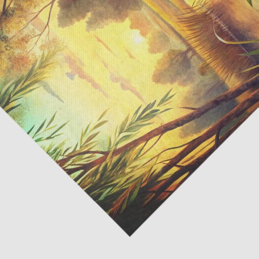 Duck and Ducklings in a Pond at Sunrise 薄葉紙 (詳細)