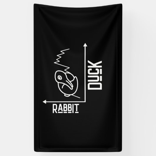 Duck And Rabbit Graph Mathematic 横断幕 (縦)