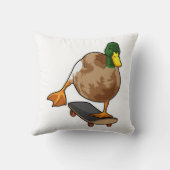 Duck as Skater with Skateboard クッション (裏面)