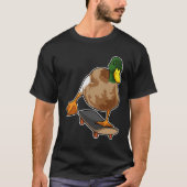 Duck as Skater with Skateboard Tシャツ (正面)