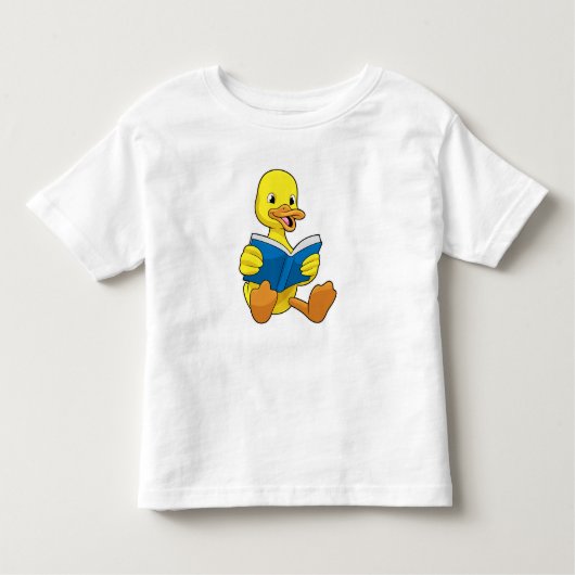 Duck at Reading with Book トドラーTシャツ (正面)