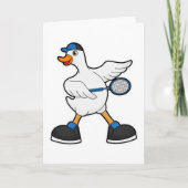 Duck at Tennis with Tennis racket & Cap カード (正面)