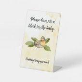 Duck Baby Shower Decoration Sign 台座サイン (正面)