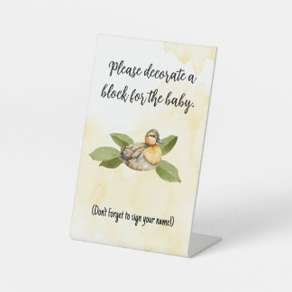 Duck Baby Shower Decoration Sign 台座サイン