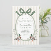 Duck Baby Shower Invitation, Mallard baby shower 招待状 (スタンド正面)