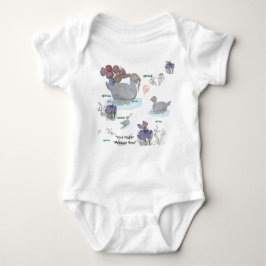 Duck Balloons Nursery Theme Baby Clothes ベビーボディスーツ