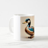 Duck Bird Animal Wood Art Print  コーヒーマグカップ (正面左)