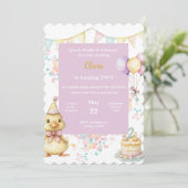 Duck Birthday Invitation • Little Duckling Party 招待状 (スタンド正面)